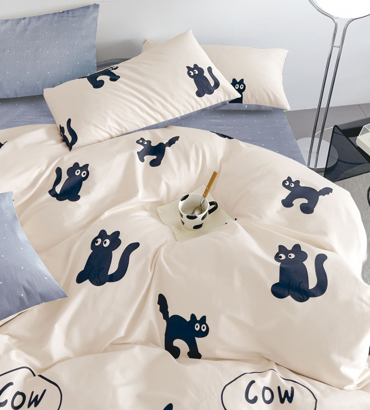 Постельное белье из твил-сатина TANGO котэ 50х70 (2шт) 2-спальное