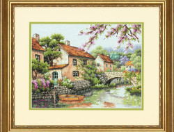 Набор для вышивания DIMENSIONS 70-35330 Деревенский канал 33x24,4 см