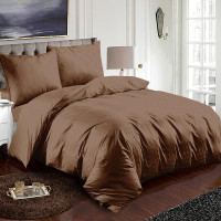 Постельное белье из микросатина TANGO коричневый зигзаг 50х70 (2шт) евро