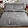 Постельное белье из люкс-сатина DELUX LOUVRE серое евро