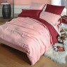 Постельное белье двухстороннее из полисатина ROSETE S-3 2-спальное