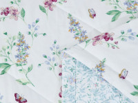 Постельное белье с летним одеялом из сатина ASABELLA 1617-OMP 50х70 (2шт) евро