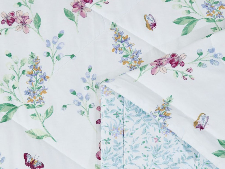 Постельное белье с летним одеялом из сатина ASABELLA 1617-OMP 50х70 (2шт) евро