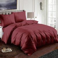 Постельное белье из микросатина TANGO бордовый зигзаг 50х70 (1шт), 70х70 (1шт) 1,5-спальное