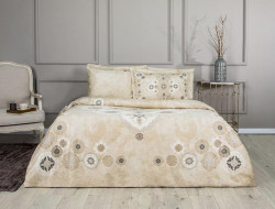 Постельное белье из люкс-сатина DELUX DIONE кофе евро