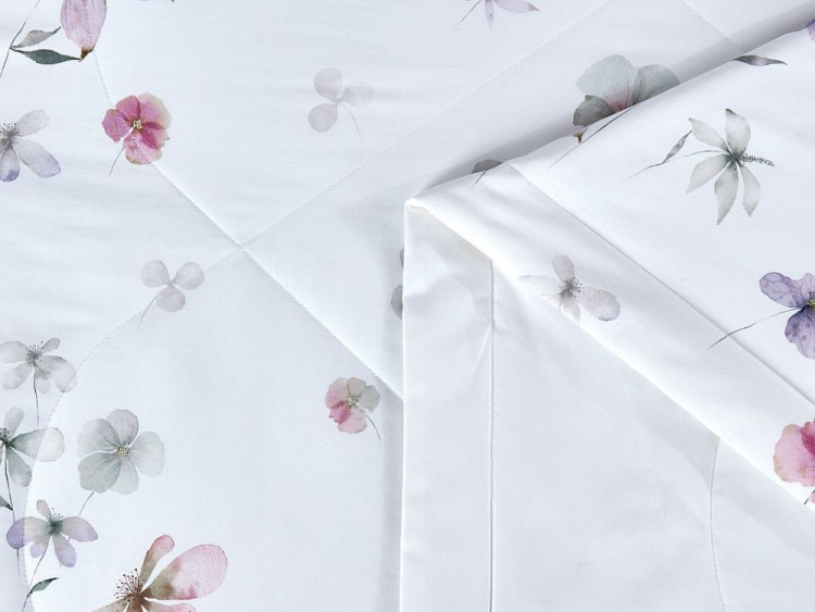 Постельное белье с летними одеялами из египетского хлопка Premium ASABELLA Ботаника 50х70 (2шт) семейное