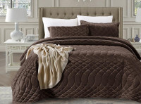 Покрывало с наволочками тонкое велюровое TANGO ROXETTE ROX-10 240х260