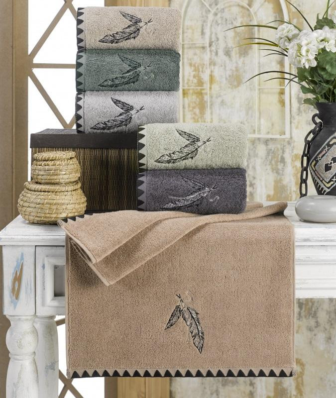 Набор полотенец махровых хлопковых KARVEN H5133 TUY NAKIS 50х90 (6шт)