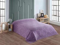 Плед из хлопка махровый KARVEN P963 CORNELY V12 фиолетовый 220х240