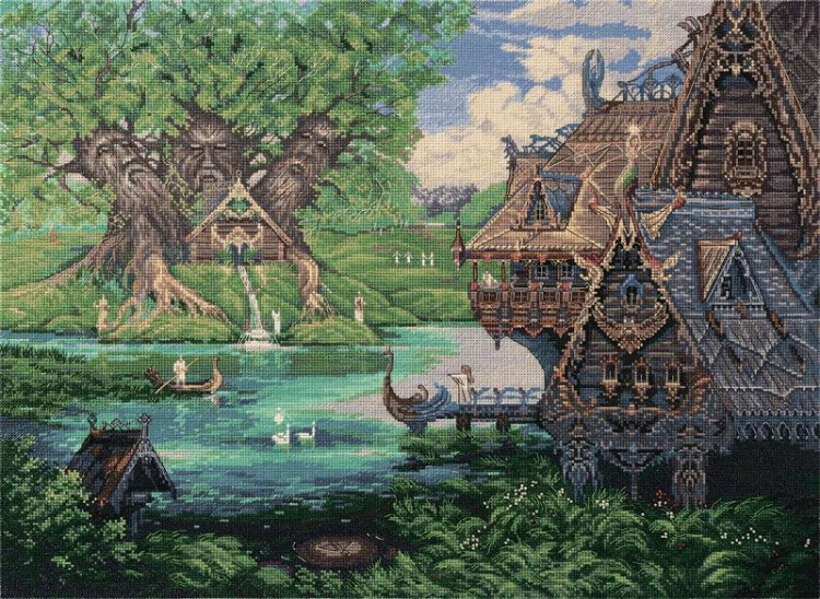 Набор для вышивания PANNA Золотая коллекция SO-7088 У СВЯТОГО ИСТОЧНИКА 45,5х34