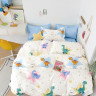 Постельное белье из твил-сатина TANGO веселые динозаврики 50х70 (2шт) 1,5-спальное