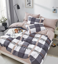 Постельное белье из твила TANGO квадри 50х70 (2шт) 2-спальное