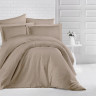 Постельное белье из страйп-сатина KARVEN N020 CIZGILI BEIGE 50х70 (1шт), 70х70 (1шт) 1,5-спальное