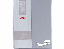 Простыня из поплина HOBBY HOME GOLD светло-серая 220х240