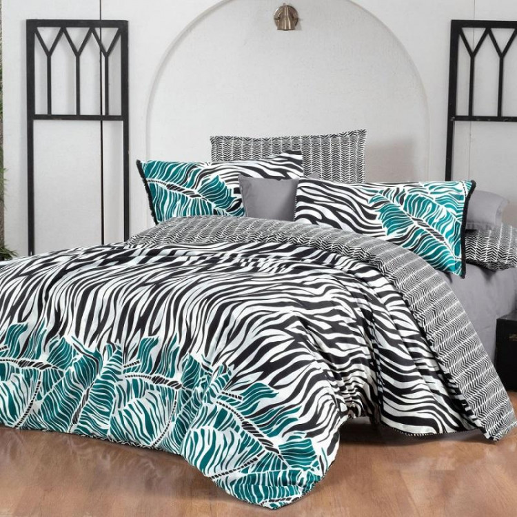 Постельное белье из поплина SAREV FANCY N193 DANIO V1-SIYAH 50х70 (1шт) 1,5-спальное