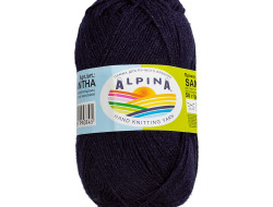 Пряжа ALPINA SAMANTHA №07 темно-синяя 75% вискоза, 25% полиэстер 10 шт х 50 гр, 160 м +/- 10 м