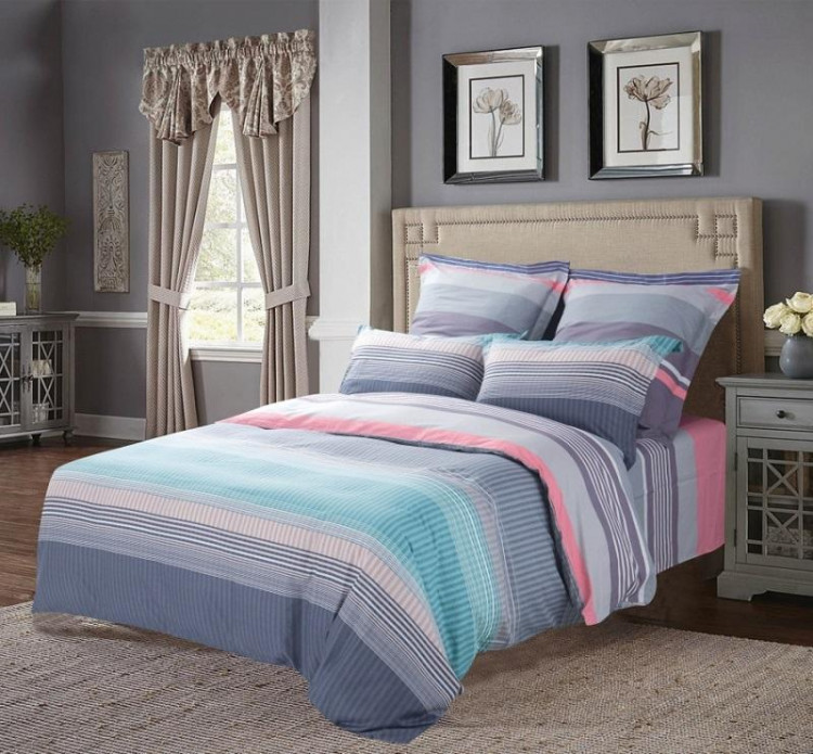 Постельное белье из печатного сатина SAILID B-208-1 1,5-спальное