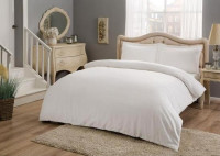 Постельное белье из сатина TAC BASIC белое евро