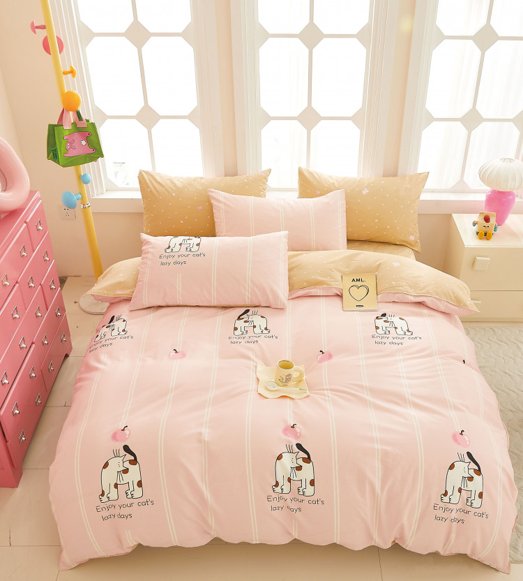 Постельное белье из твил-сатина TANGO ленивый котик 50х70 (2шт), 70х70 (2шт) евро