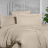 Постельное белье из страйп сатина KARVEN N162-SS-012 SAMPANYA бежевое 50х70 (1шт), 70х70 (1шт) 1,5-спальное