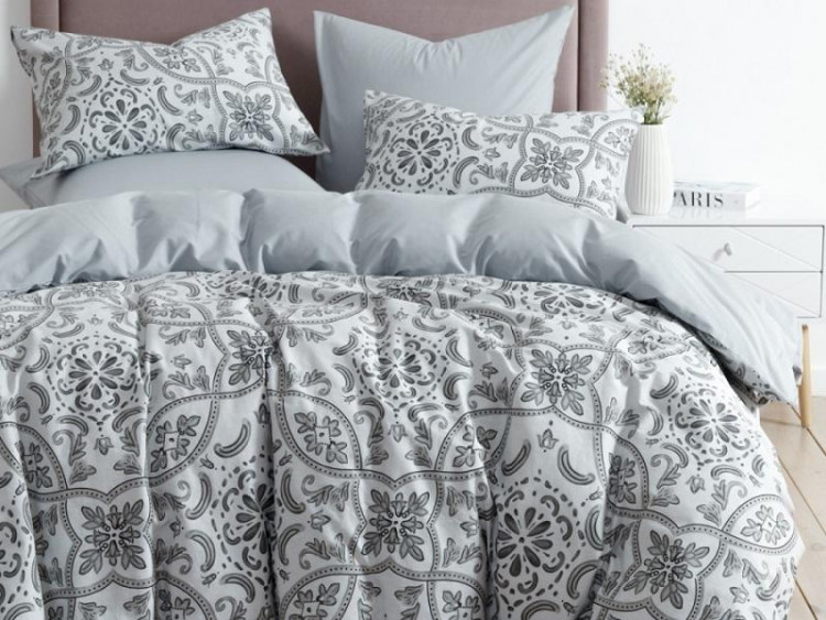 Постельное белье двухстороннее из твил-сатина SAILID BP-172-4 семейное