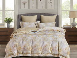 Постельное белье из фланели-люкс ASABELLA Цветочное поле 50х70 (1шт) и 70х70 (1шт) 1,5-спальное