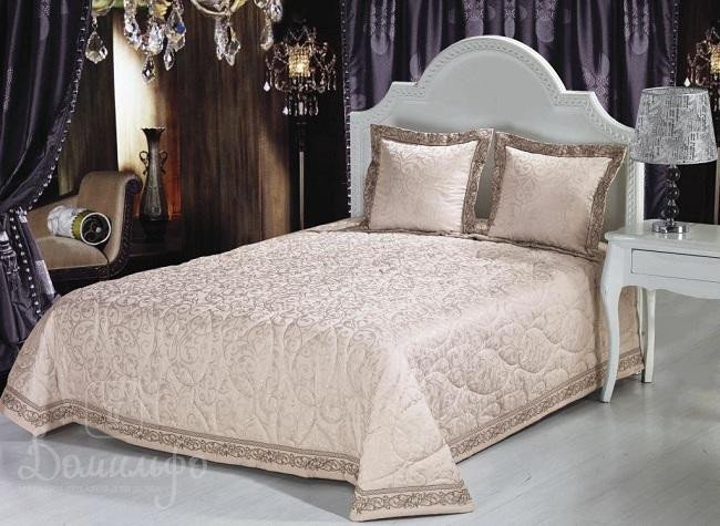 Покрывало с наволочками из жаккарда ASABELLA 591-2BL 270х270