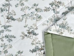 Постельное белье из египетского хлопка Premium с летним одеялом ASABELLA Веточки весны 50х70 (2шт) 1,5-спальное