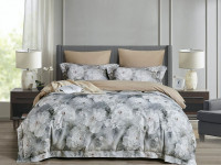 Постельное белье из фланели-люкс ASABELLA Шапки пионов 50х70 (2шт) и 70х70 (2шт) евро