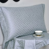 Постельное белье с летними одеялами из хлопкового жаккарда ASABELLA Серо-голубая дымка 50х70 (2шт) семейное