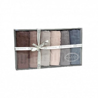 Набор кухонных полотенец махровых хлопковых KARVEN HM634 TUY NAKIS 30х50 (6шт)