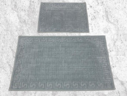 Набор ковриков для ванной хлопковый KARVEN KV419 GREK gri 50х60 (1шт), 60х100 (1шт)