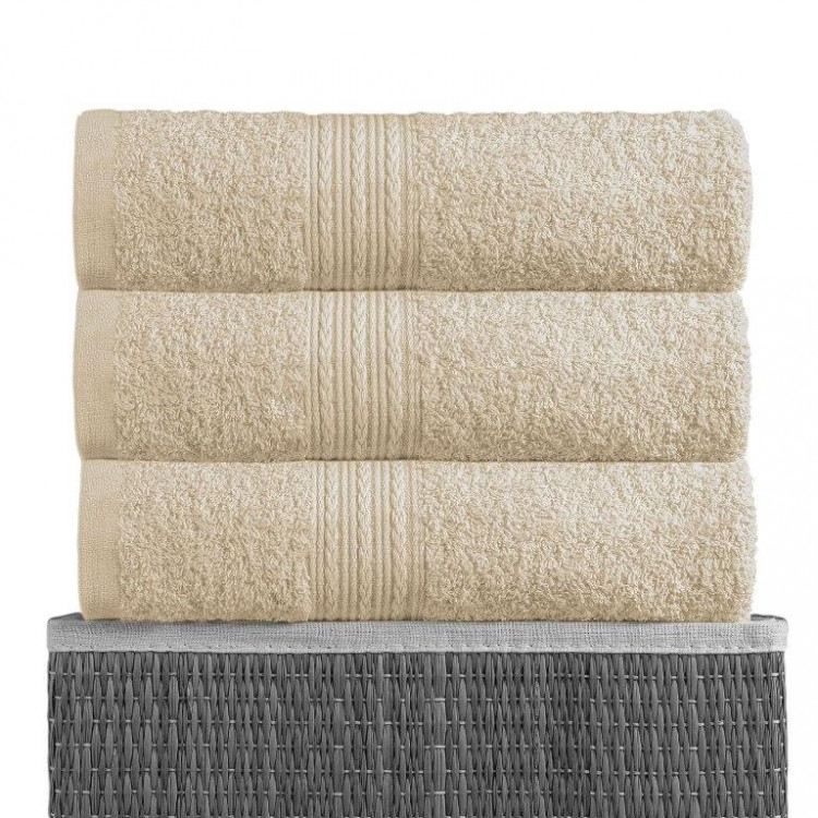 Полотенце махровое BAYRAMALY светло-кремовое 40х70